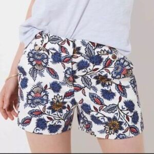 LOFT High Waist Floral Print Shorts Size 2
